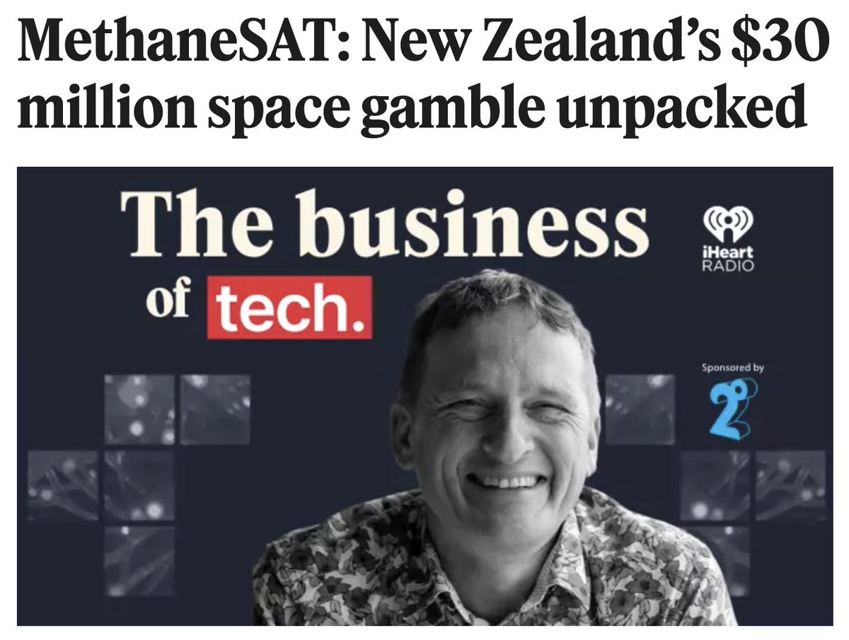 petergnz's tweet photo. In the latest episode of The Business of Tech podcast, we examine the rise and fall of MethaneSAT, the $30 million national space project that was intended to cement NZ as a serious spacefaring nation. Instead, it became a case study in lost opportunity.
https://t.co/h4F9xmWB0h https://t.co/A70eEVoZYN