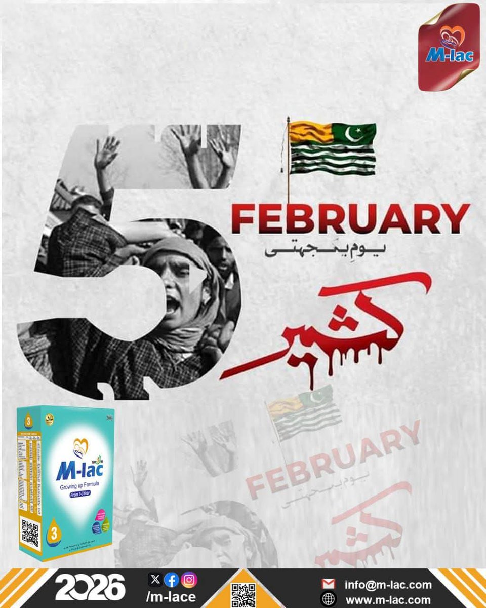 mlacinfant's tweet image. Today on Kashmir Solidarity Day, let us show our support and unity with the people of Indian-occupied Kashmir, their ongoing struggle for freedom, and pay homage to Kashmiri martyrs who lost their lives fighting for Kashmir’s freedom.

#5thFeb #KashmirSolidarityDay
#M-lacGrow3