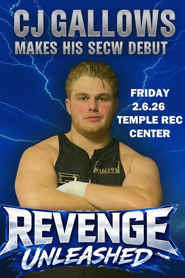 The_BigLG's tweet photo. Friday Night in Temple, GA @ #SECW my son #CJGallows debuts in his FIRST match tagging with me!! This one means alot, then onto @majorleaguewrestling in #Chicago w/ @machinegunka Saturday #WorldFamous #GoodBrothers can do. & 2nite on Talk N' Shop Youtube at 10:10pmEST https://t.co/aWycEwhiVK