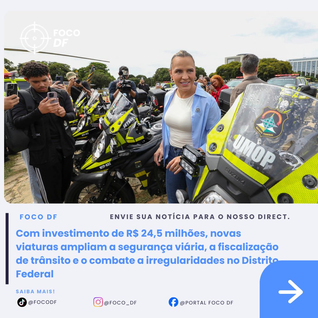 FocoDf_'s tweet image. GDF entrega 167 viaturas ao Detran-DF para reforçar a fiscalização e ampliar a segurança no trânsito do DF. Medida busca reduzir acidentes e fortalecer ações educativas.
#transito #detrandf #seguranca