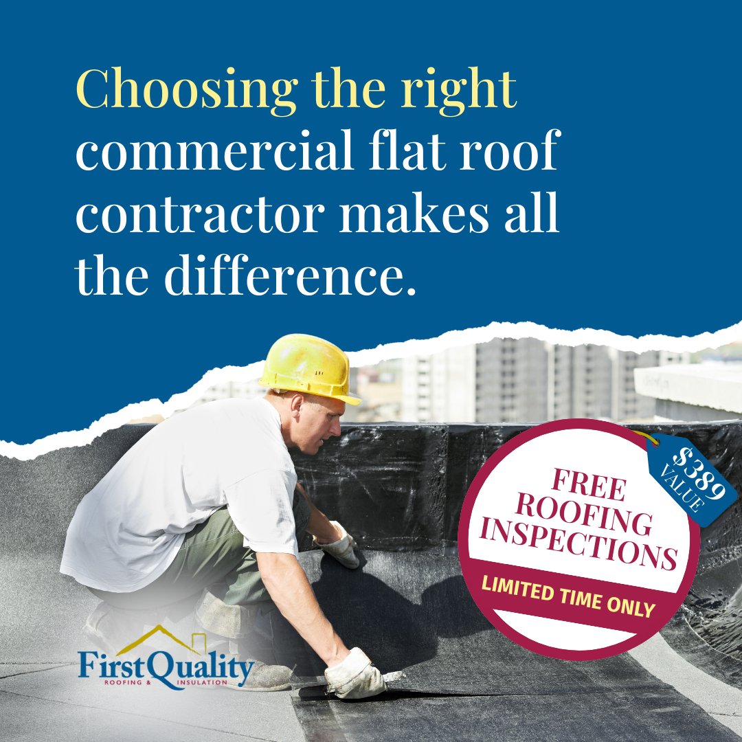 FirstQualityLV's tweet photo. Choosing the right commercial flat roof contractor makes all the difference. 🏢 Work with a team that understands low-slope roofing systems inside and out.

✨ Free Inspections for a limited time only (valued at $389)!
#CommercialRoofContractors #VegasBusiness https://t.co/nFi56JNRsf