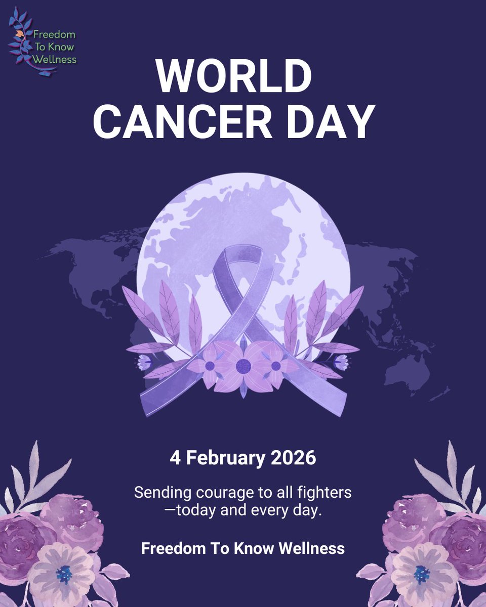 FTKWellness's tweet photo. To the many we’ve lost, to those still fighting, and to those who are now cancer-free—cancer has touched us all in some way, shape, or form. We stand in solidarity with you. 💜🎗️  #FTKWellness #fightagainstcancer #cancersucks #wordcancerday #standinsolidarity #cancerfree https://t.co/0Uw2Zo1t6m