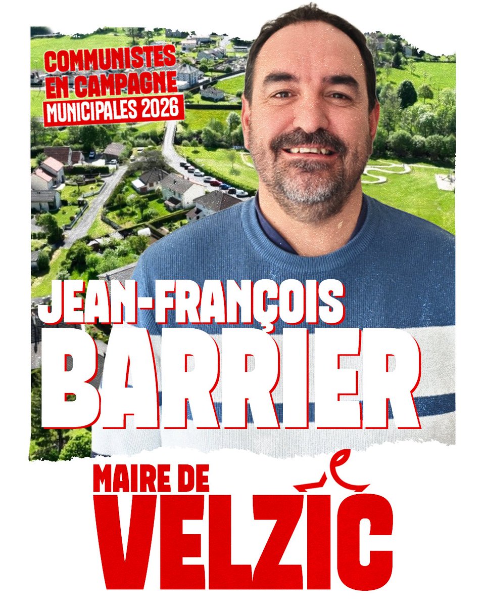 🌞 Coup de projecteur sur les têtes de listes communistes pour les élections municipales 2026 !

Pour ce rendez-vous démocratique majeur, le PCF est à vos côtés dans plusieurs milliers de communes et conduit des listes partout en France.

🇫🇷 À Velzic (Cantal), Jean-François