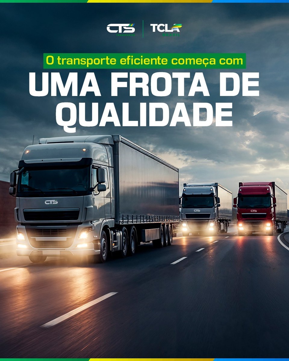 ctstransportes's tweet image. Para garantir a eficiência no transporte, é fundamental investir em uma frota que une qualidade e tecnologia. 🚚

Porque para nós, a excelência no transporte começa com o cuidado em cada detalhe.

#tclabrasil #transporte #logistica