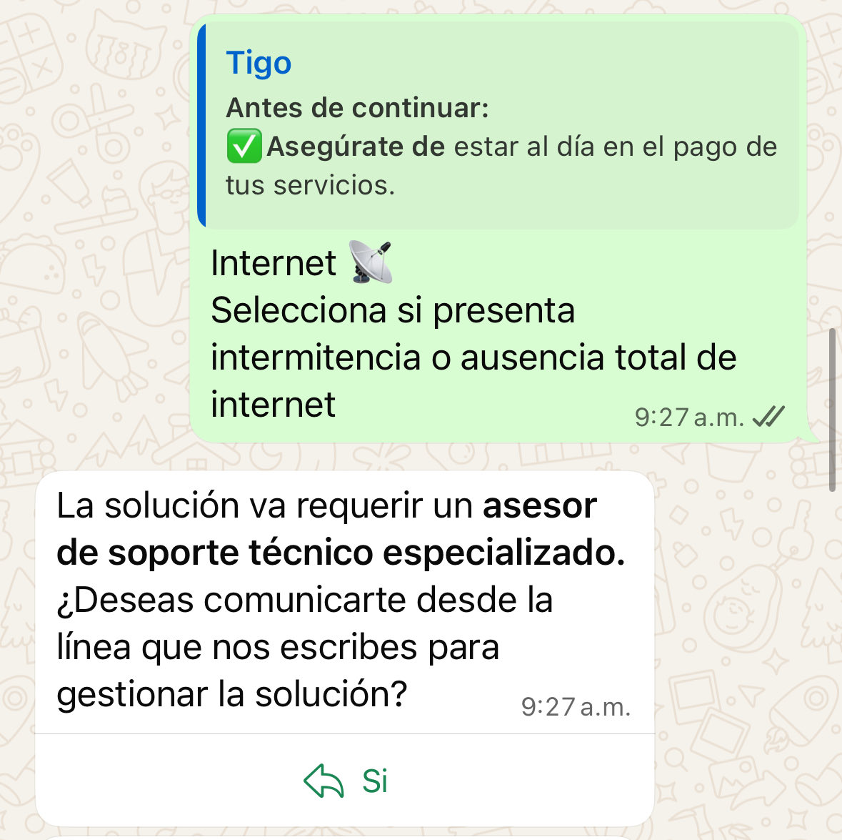 Pedro_cor30's tweet photo. @Tigo_Colombia Para esto me da un contacto?
Para mandarme a una línea nacional en la que no solucionan ni responden nada?
Para que converse con un robot que tampoco me da respuesta de nada?
Que tengo que hacer para tener un asesor que me atienda, PAGAR?!! https://t.co/8VZlpJa52x