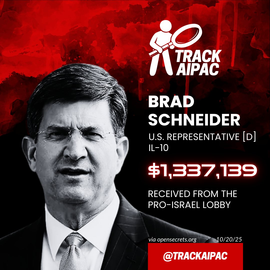TrackAIPAC's tweet photo. @RepSchneider Brad Schneider is pro-genocide. Support @CoghillforIL10 in #IL10!
https://t.co/NqSj2q3CaU https://t.co/dwh7GaQOqL