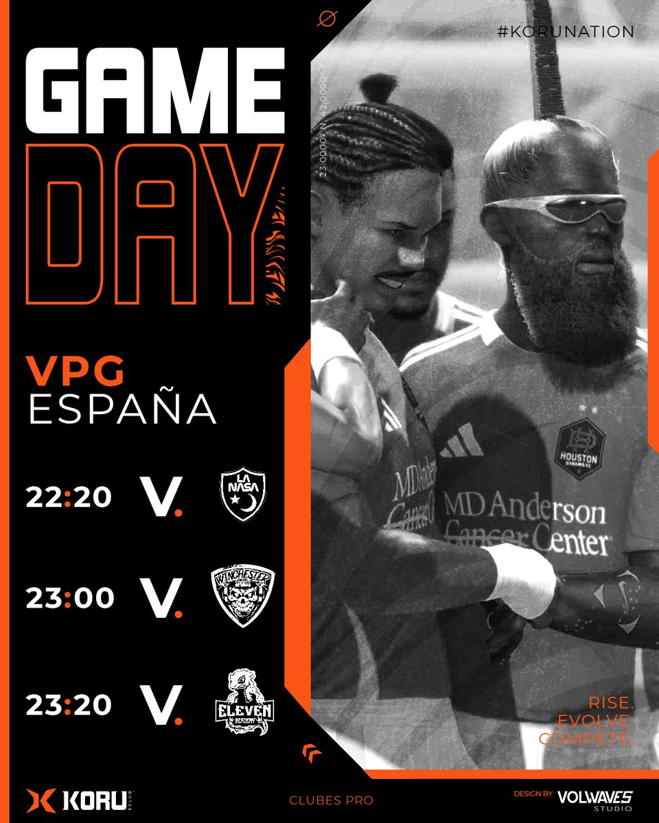 🗓️ GAME DAY | VPG ZERO &amp; VPG

✈️ 22:20 vs <a href="/LaNasaEsports/">NasaEsports</a>

✈️ 23:00 vs <a href="/WINCHESTERSP0RT/">WINCHESTER SPORTS</a>

✈️ 23:20 vs @eleveacademyy

Un solo equipo, un solo rumbo.
Competimos juntos hasta el final.

#VPGSpain <a href="/Volwaves/">VOLWAVES Studio</a> #KORUNation🌀