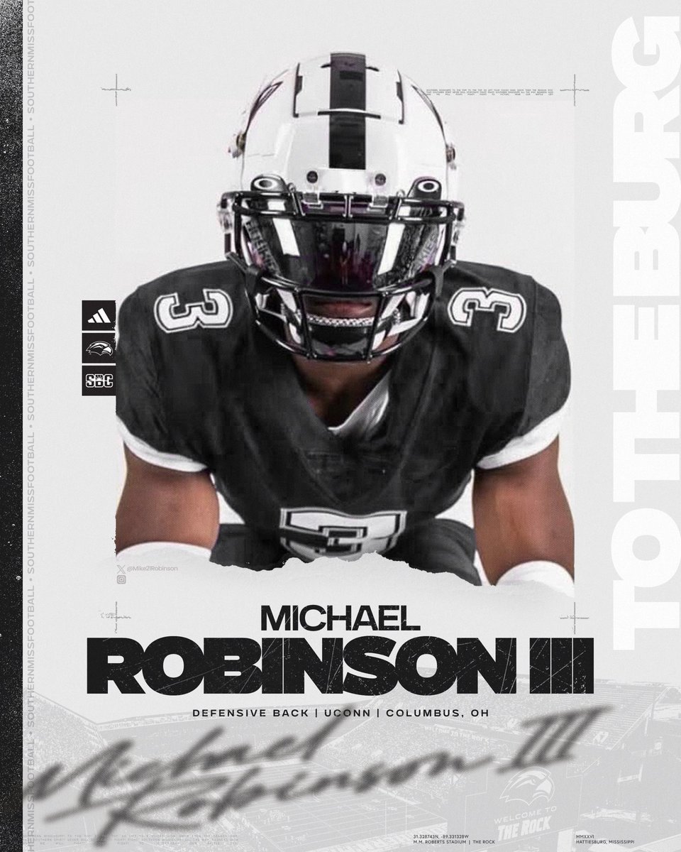 SouthernMissFB's tweet image. Got a Golden Eagle 🔝 

➡️  @Mike21Robinson  

#ToTheTop26 | #SMTTT