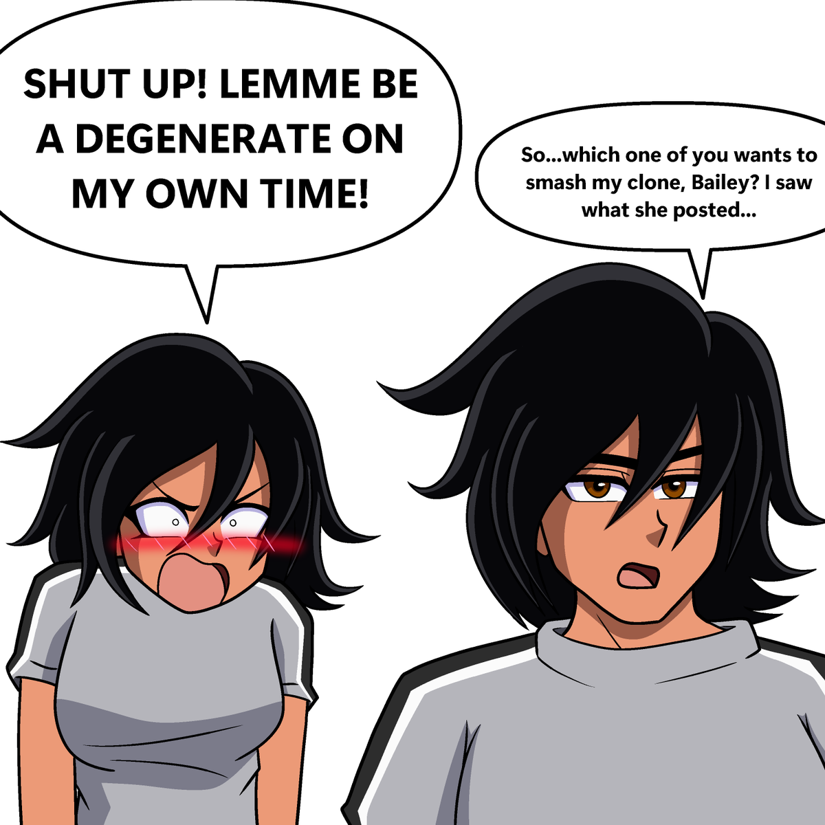 Clone Moment—My OC Art—February Render #2

Sometimes I'm afraid of myself. Also, Bailey's my alter ego, so uhh...do what you will with that information.

#ocart #digitalartwork
