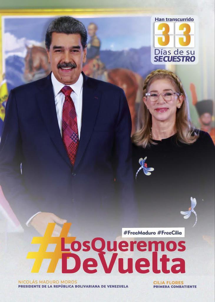 SAAR691969's tweet photo. @CoralTeresa El cese del secuestro del Presidente Legítimo De La República Bolivariana De Venezuela y su esposa La Diputada Cilia Flores De Maduro, exigimos los Venezolanos. https://t.co/SgKkwWZsQ5