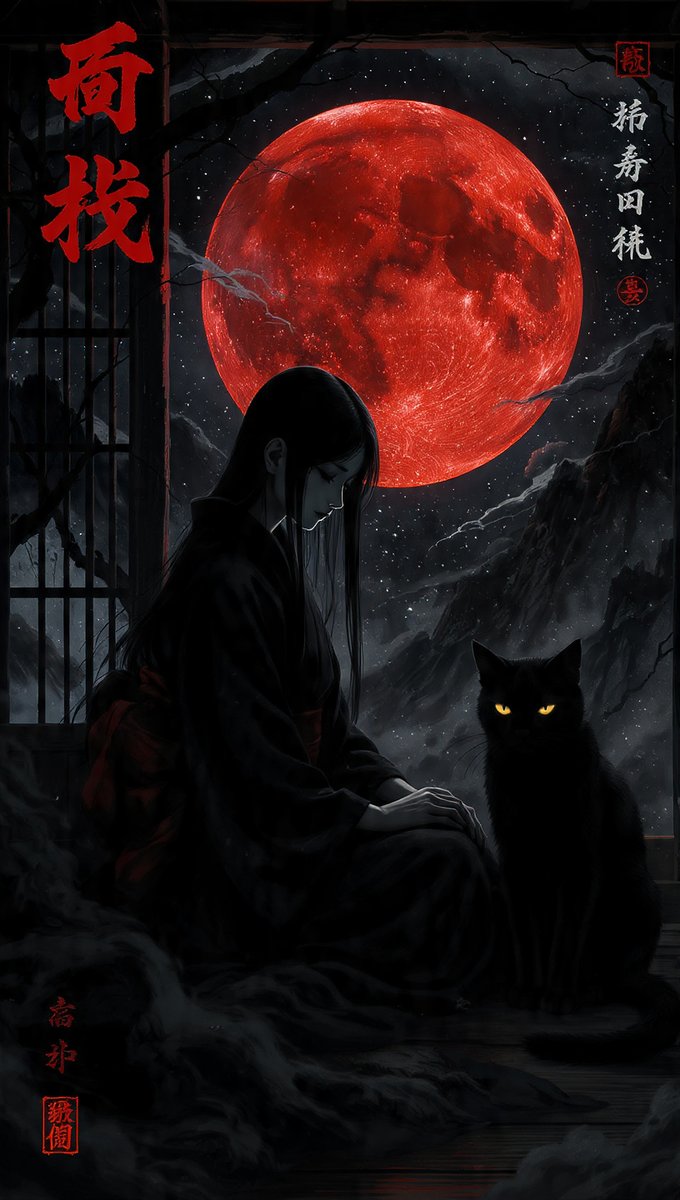 夜の静寂と金色の瞳

#darkart #aiart #kuroneko
