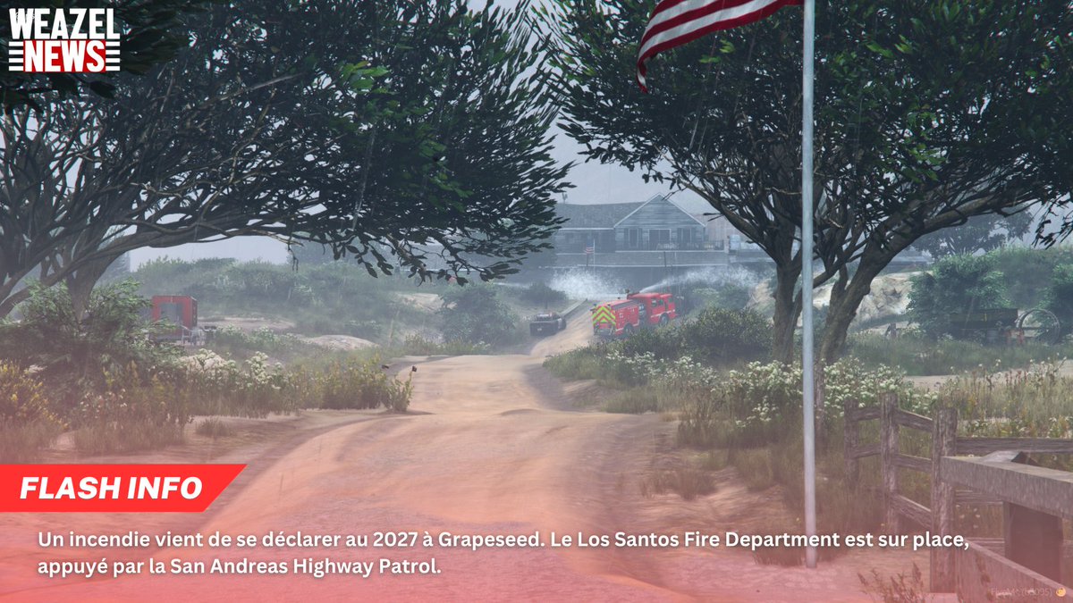 WZN_SA's tweet image. 🚨 FLASH INFO – INTERVENTION EN COURS à Grapeseed

#Grapseed #SAHP #LSFD #UrgenceSA #SécuritéSA