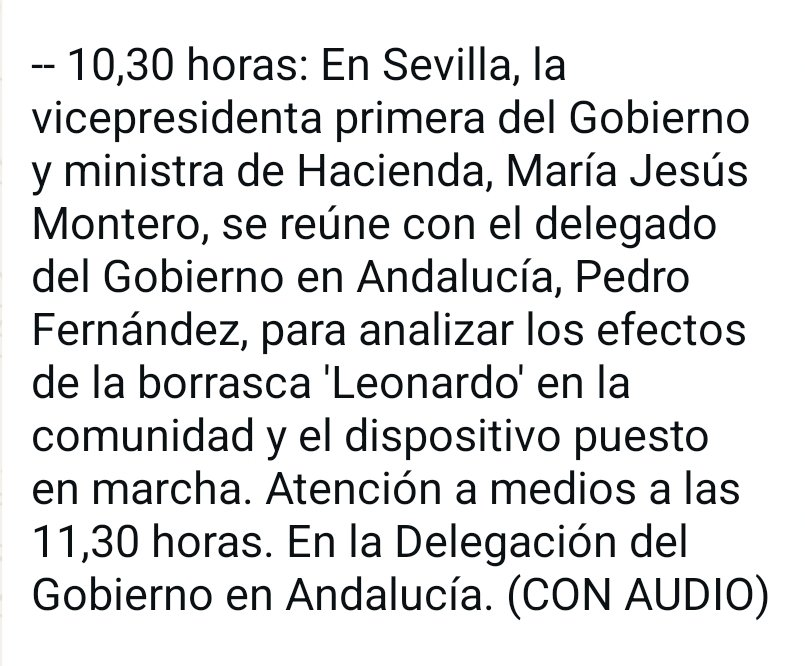 Mañana  viene MJ Montero a Sevilla a dar una Rueda de prensa con el Delegado del Gobierno para "analizar los efectos de la borrasca"... 🤦🏻‍♀️ cuando ha pasado lo peor viene a hacerse la foto de campaña...qué hartura!