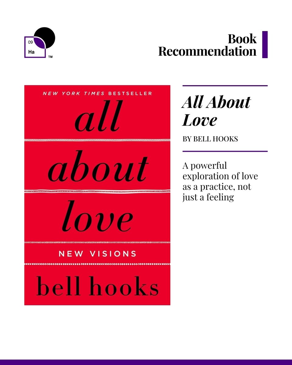 HaScienceLabs's tweet photo. Explore All About Love by bell hooks, a powerful look at love as an intentional practice rooted in care, respect, honesty, and compassion. 

#LMSL #LifeManagementScienceLabs #LifeManagementScience #HappinessScienceLabs #HappinessScience #Happiness #BookRecommendation #Love https://t.co/0LqOZb1uzU