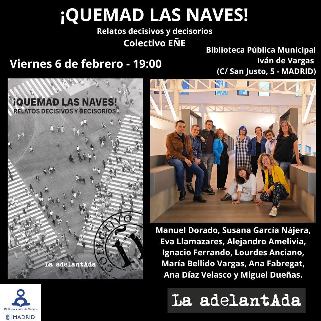 eva10diez's tweet photo. Ya estamos ensayando la presentación coral de pasado mañana. Quemamos las naves en una joyita de edificio en el centro histórico de Madrid. Y adelanto que el 20 de marzo haremos otra para los arrepentidos. 

El libro: https://t.co/E1vKmE8jEX

Con @AnaDazVelasco1 @Manuel__Dorado https://t.co/PMBeKutZHh