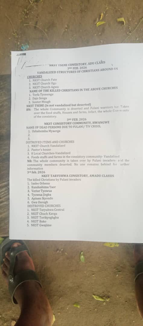 OzorNdiOzor's tweet image. I don’t think Nigerians understand the sheer scale of the genøcide being carried out against the Tiv tribe of Taraba. 

Worst part is that the media is keeping everyone in the dark. 

Yesterday 3rd February, over 70 people were k!lled and 35 churches vandalized, all in chanchanji…