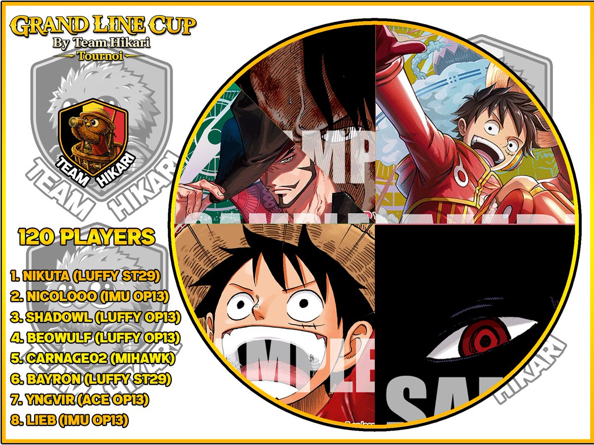 Team__Hikari's tweet image. We organized the biggest Belgian OPTCG tournament on Sunday 1st Feb. 2026 (120 players). 
GG to Nikuta for the win with Luffy ST29 !
There are the deck list :)
#optcg #optcgdecklist #onepiece #onepiecetcg #onepiececardgame
