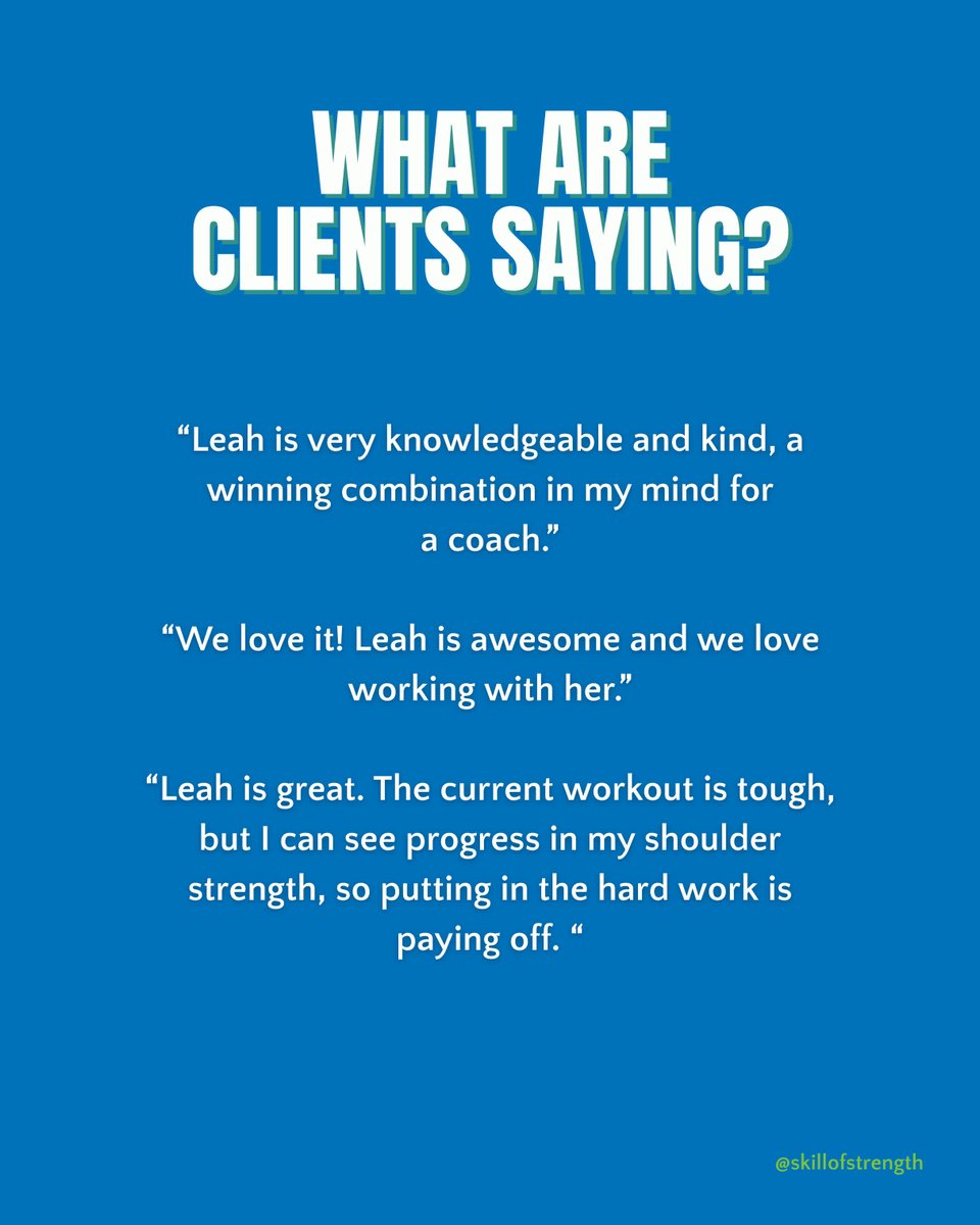 skillofstrength's tweet image. Meet coach Leah!

Her favorite part about coaching is seeing clients progress over time and watching their confidence grow. She loves working with youth athletes who are passionate about...
#strenghandconditioning #personaltraining #softballcoaching #chelmsfordma #skillofstrength