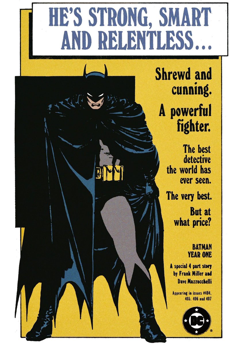 batmancurated's tweet image. batman: year one house ad; art by david mazzucchelli