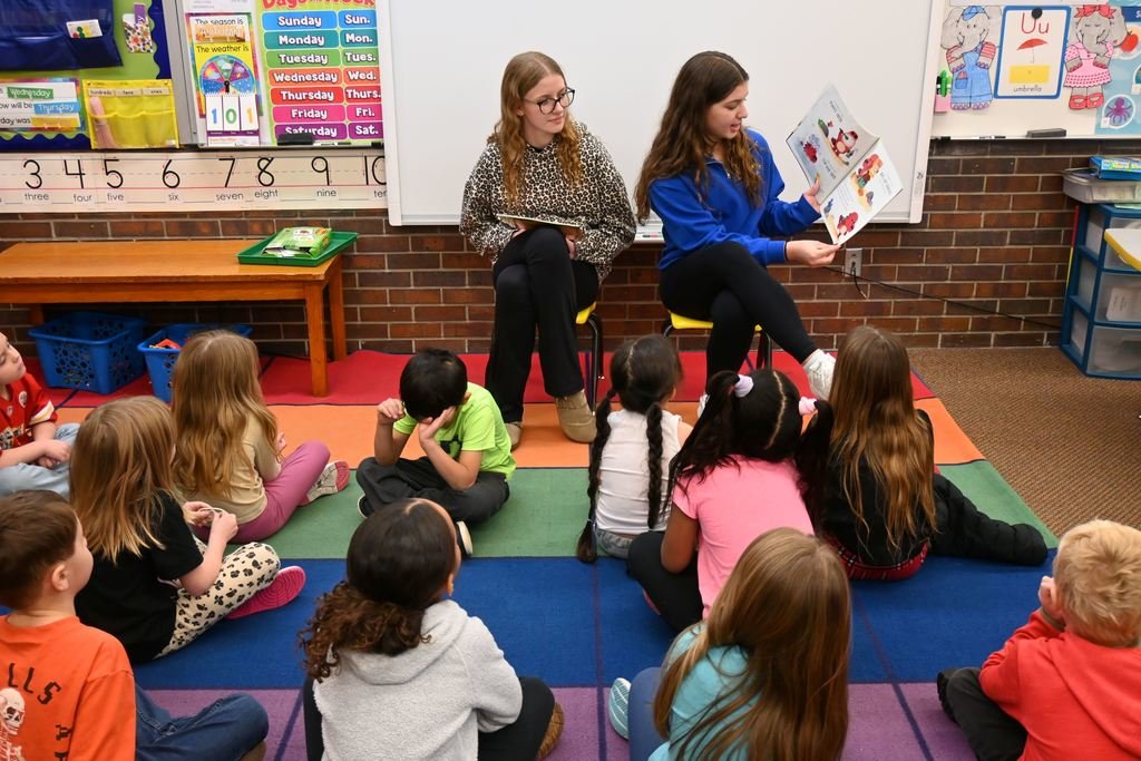 Elementary students were taken on a number of fun adventures with their imaginations as older students, administrators, board members, and community members  read multiple stories to them throughout the day, during World Read Aloud Day Wednesday.