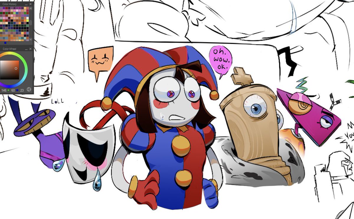 Jackopa3's tweet photo. TADC fanart except my rendering varies based on how much I like the character https://t.co/aRkL22I7Zg