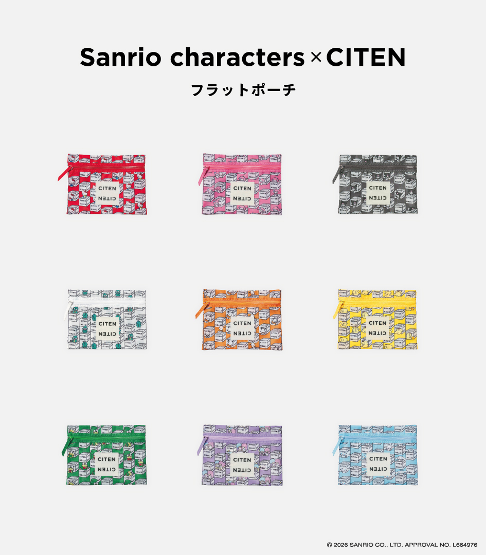 CITEN シテン サンリオ　ポーチ　エコバッグ　2点セット サンリオキャラクターズ×CITENの夢コラボアイテム✨ CITENロゴの立方体