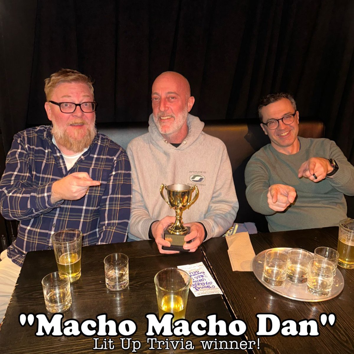 LitUpTrivia's tweet image. Play “Lit Up Trivia” at Minnie’s Bar in Sunset Park tonight at 830pm! “Macho Macho Dan” won last week! Will it be you and your team this week? Find out when you play the game TONIGHT!!