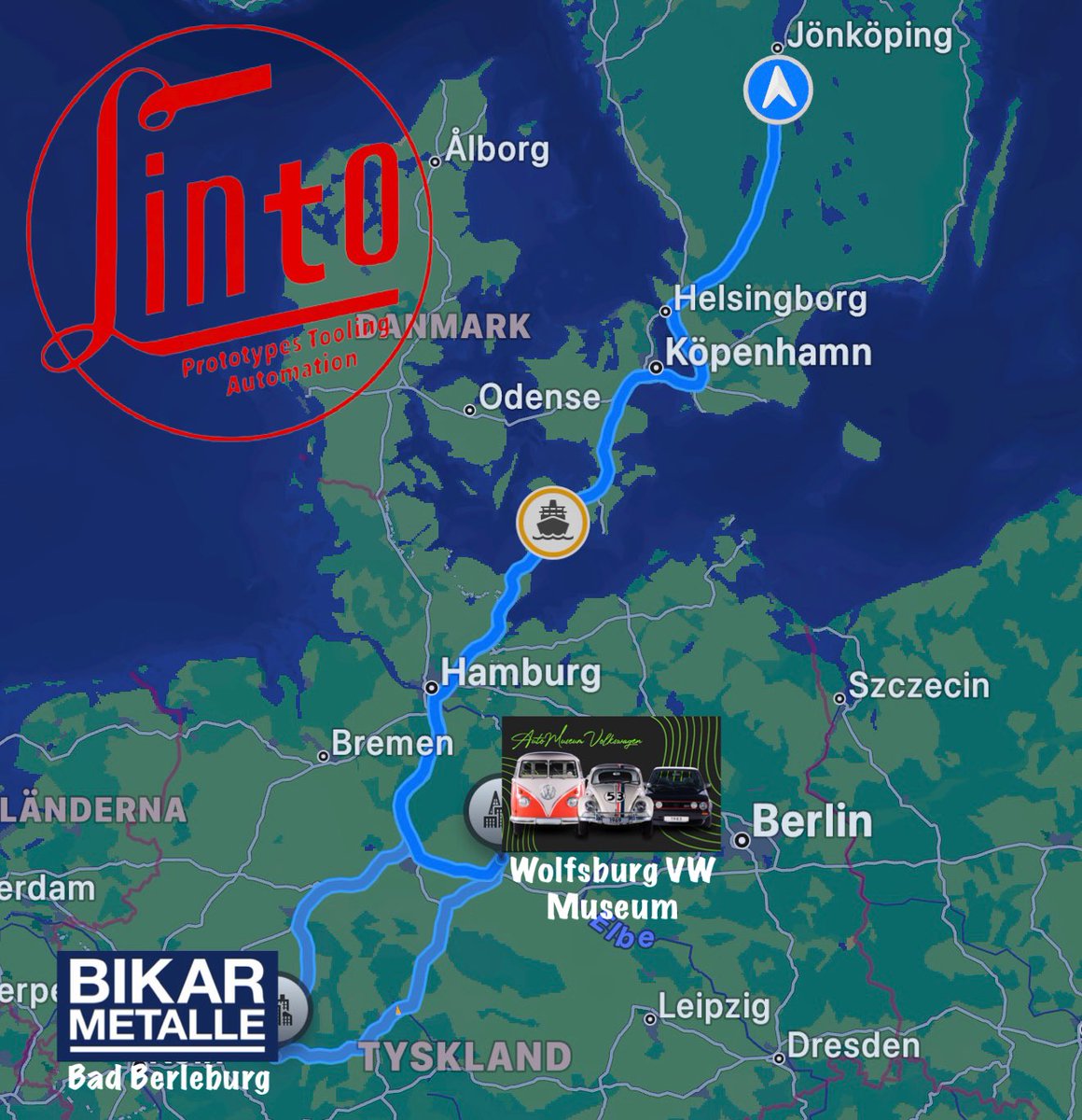 🦋🇩🇪🦋På Lördag bär det iväg på tjänsteresa till Tyskland. Ett trevligt stopp på vägen blir på Söndagen, Wolfsburg och besök på Volkswagen Museum. Sedan vidare till Bad Berleburg och leverantörsbesök på tisdagen hos BIKAR METALS  Följ gärna våra inlägg under resan här