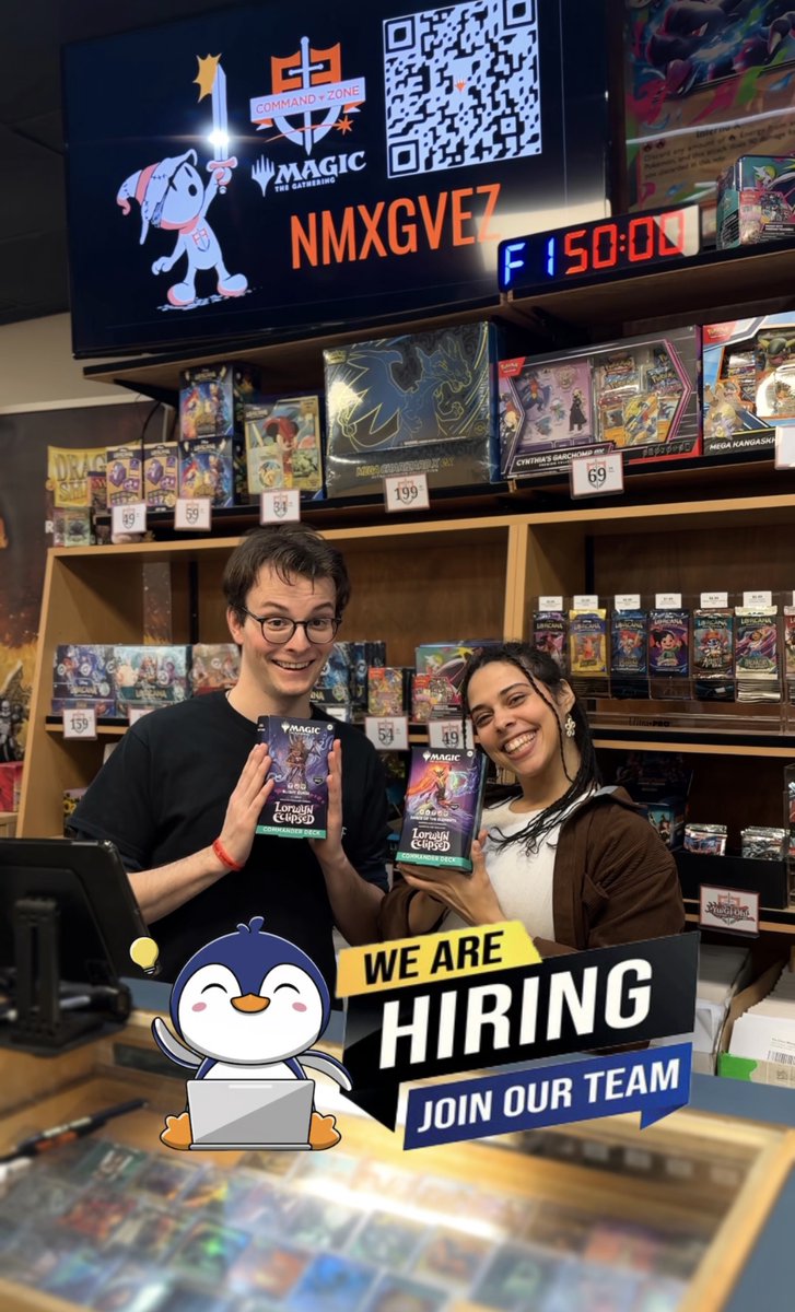FaceToFaceGames's tweet image. Face to Face Games — Canada’s leading TCG store — is now hiring!!  shorturl.at/eZE0y 😄

Jeux Face à Face — la boutique no 1 au Canada pour les TCG — embauche présentement!! 😄

#TCG #tcgcommunity #magicthegathering