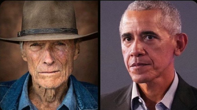 StandUpForTrmp's tweet image. 🚨BREAKING: Clint Eastwood has said: "One day we will realize that the Barack Obama presidency was the biggest FRAUD ever perpetrated on the American people."

Do you agree with Clint Eastwood?

YES OR NO?

IF Yes, Give me a THUMBS-UP👍!