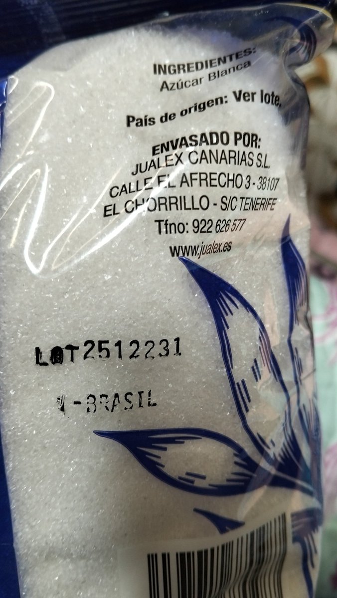 knaria81's tweet photo. @lidlespana una pregunta,si el azúcar pone producto de canarias porque pone brasil? https://t.co/oMCISHCeK0