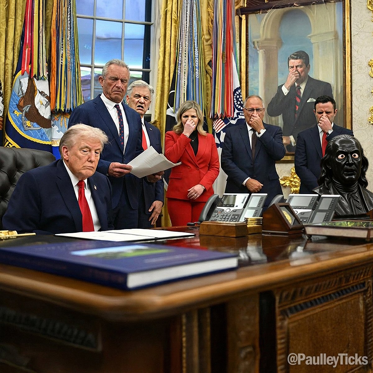 So Snopes investigated the claim that Donald Trump "pooped his pants" in the oval office during an intelligence briefing last week, and found "no credible evidence" - but I must very respectfully DISAGREE.

#DonaldTrump