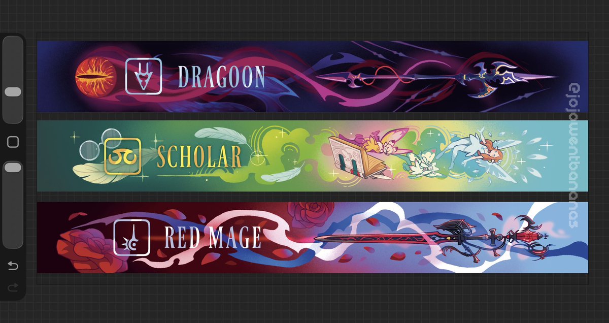 JoJoWentBananas's tweet photo. Finished three more job lanyards ✨
#FFXIV https://t.co/FgalcmYA1k