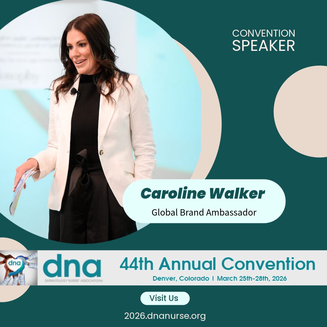 We are pleased to welcome Caroline Walker, a Global Brand Ambassador with Coty, Inc. to speak about the Impact of Chronic Moderate Psychological Stress on Skin Aging: Exploratory Clinical Study &amp; Practical Applications.

Make plans to join us! 2026.dnanurse.org

#AC44 #DNA