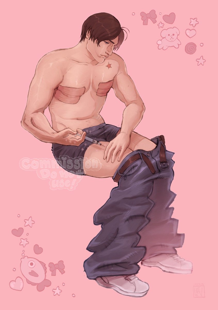 Leon's doing his T shot #LeonKennedy #ResidentEvil