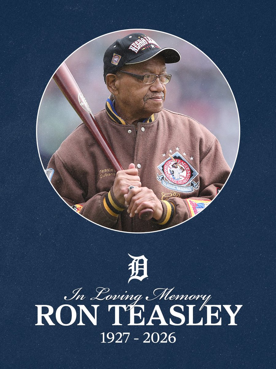 tigers's tweet image. The Tigers mourn the passing of Negro Leagues players Clinton Forge and Ron Teasley. Both regularly attended our Negro Leagues celebrations at Comerica Park.

A Birmingham, AL native, Forge was a catcher for the Detroit Stars and recently launched the Forge the Future Foundation…