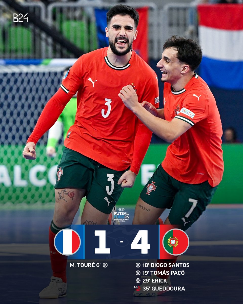 Portugal está na final do Europeu de futsal! 🇵🇹