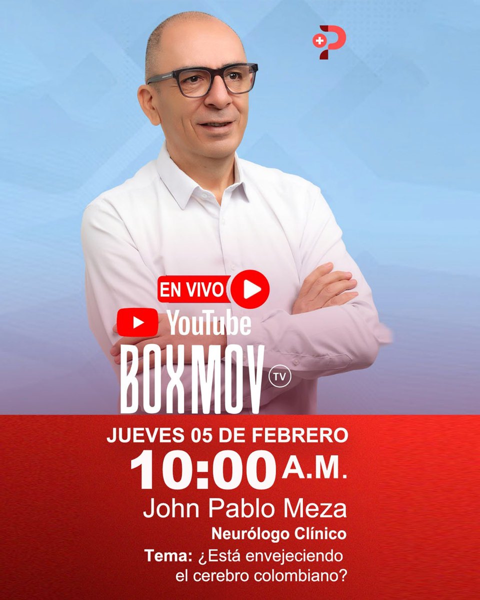 🔴 En vivo este jueves a partir de las 10 a.m. estaremos hablando con el neurólogo John Pablo Meza por YouTube de <a href="/CanalBoxMov/">BoxMov</a>