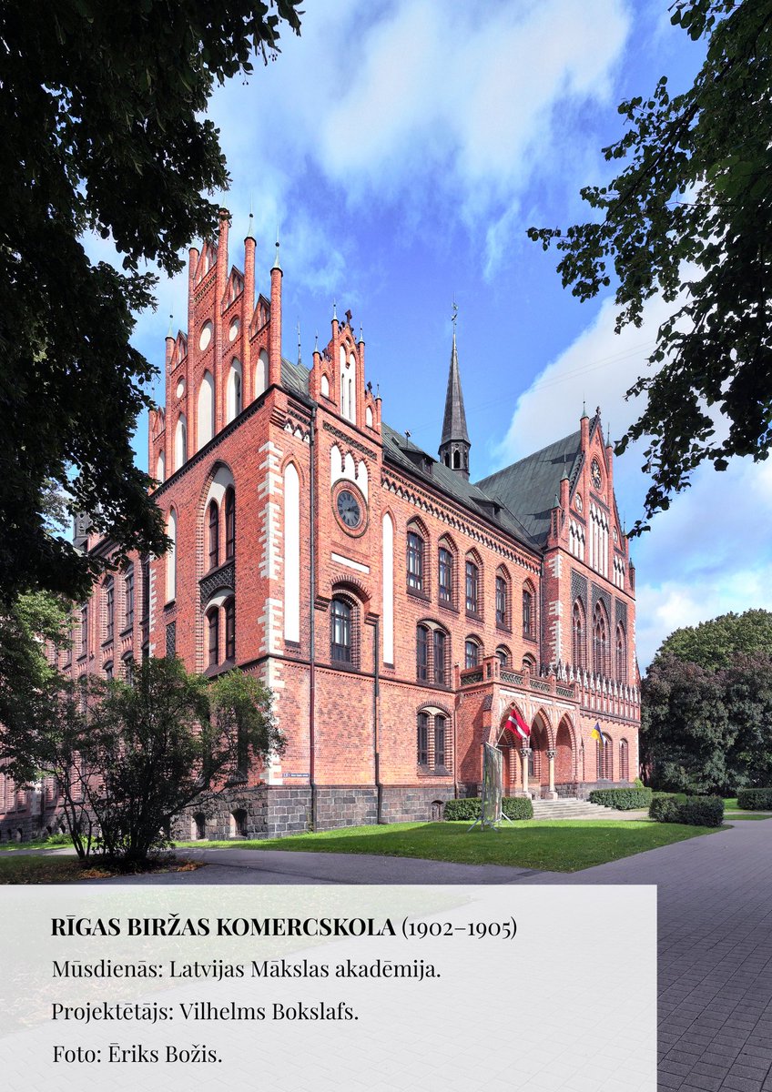 Kura no Ķergalvja būvētajām ēkām jums šķiet visiespaidīgākā? Visbiežāk min mūsdienu Mākslas akadēmijas ēku. Skaistā neogotikas stilā celtā sākotnēji komercskolas ēka ir viens no izcilākajiem arhitekta V. Bokslafa darbiem. Izvēlētajam vizuālajam tēlam vajadzēja uzsvērt Rīgas
