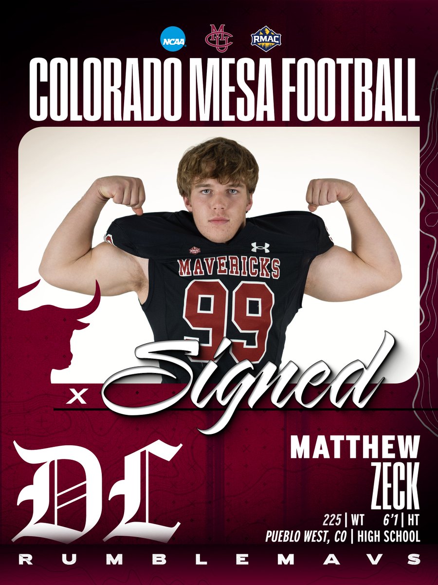 CMUMavsFootball's tweet photo. Welcome to the Mavily!

Matthew Zeck
DL || 6-1 || 225
Pueblo West High School (Colo.)

#RumbleMavs https://t.co/WEzGIYaNZK