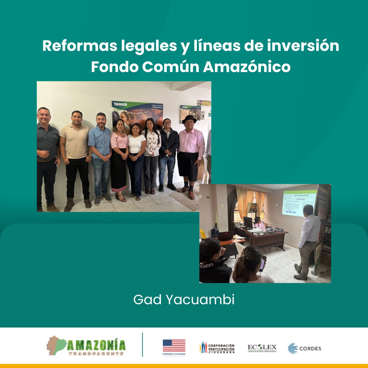 ecolexecuador's tweet photo. #AmazoniaTransparenteEc, es un proyecto que desarrolla destrezas en los funcionarios de los Gad's para garantizar el acceso al Fondo Común. Yacuambi se prepara para la convocatoria 2026.
@USembassyEC @ParticipacionPC @CORDES_Ecuador https://t.co/5nK8bkeRbX