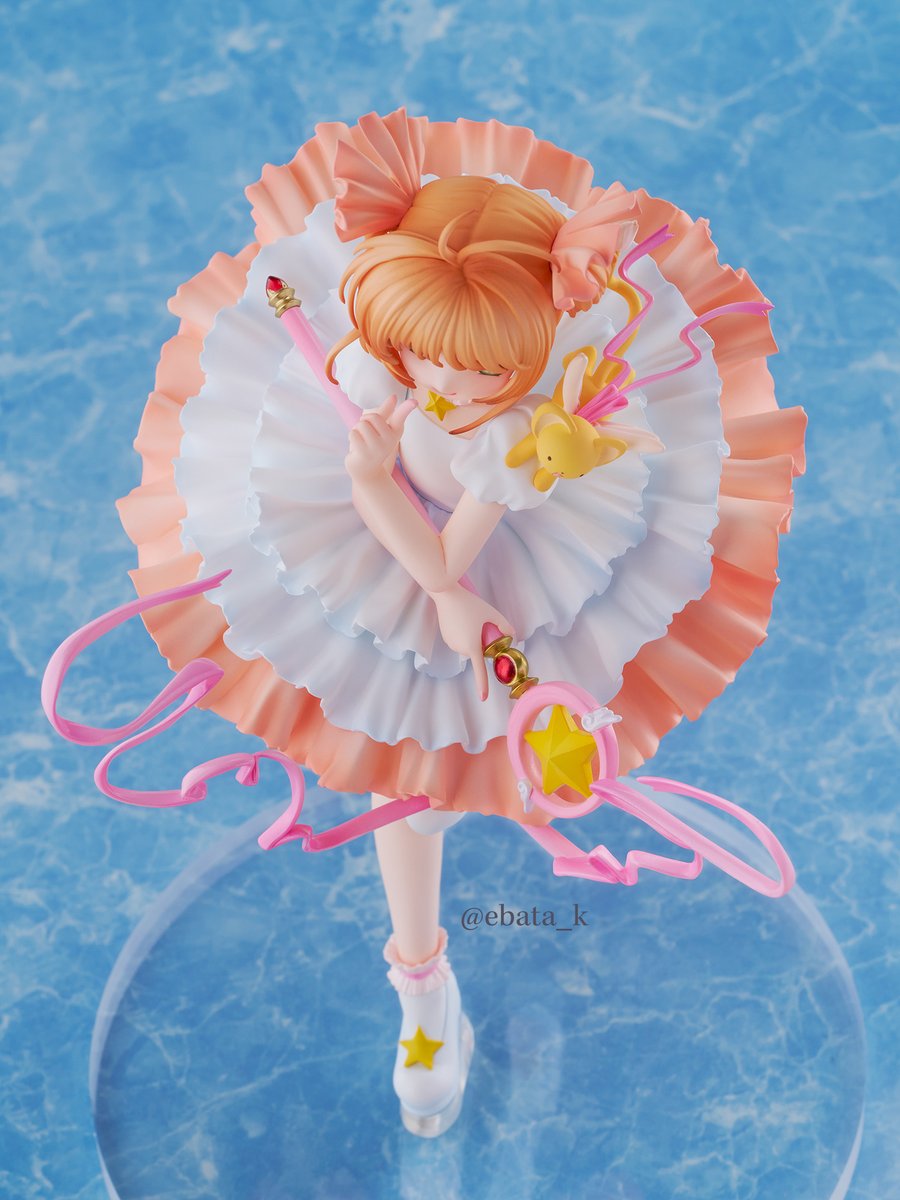 2026冬ワンフェス
カルミア3-27-03　販売物④
再販「木之本桜プラチナVer.」25,000円

原型彩色　私

カードキャプターさくらより。再販のさくらちゃんです。
アニメDVD13巻のイラストモチーフ。
お花の妖精が飛んできたイメージです。

未塗装未組立のレジンキャスト製。業者複製。
瞳デカール付き。