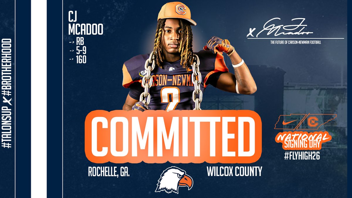 cnfootball's tweet photo. 🖋️#️⃣4️⃣3️⃣

CJ Mcadoo – 5-9 – 160 – RB – Rochelle, Ga. – Wilcox County - @McadooMelvin9 

📋 https://t.co/wCqfaErr2X

#CNNSD26 x #FlyHigh26 | #TalonsUp x @cn_eagles   x #Brotherhood https://t.co/uyzWdWhZmS