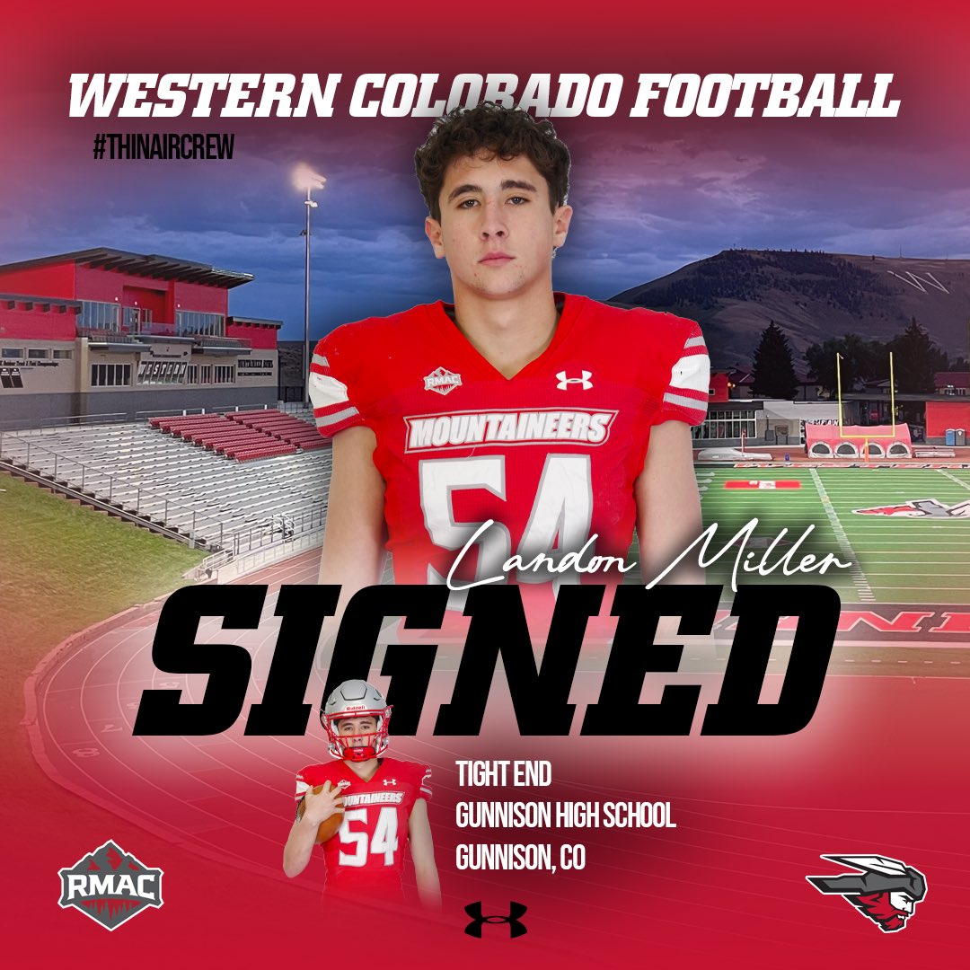 MountaineerFB's tweet photo. Welcome to the Mountaineer Football family ⁦@LandonMill9049⁩ ! #ThinAirCrew #MountUp https://t.co/9zZl9f6tCm