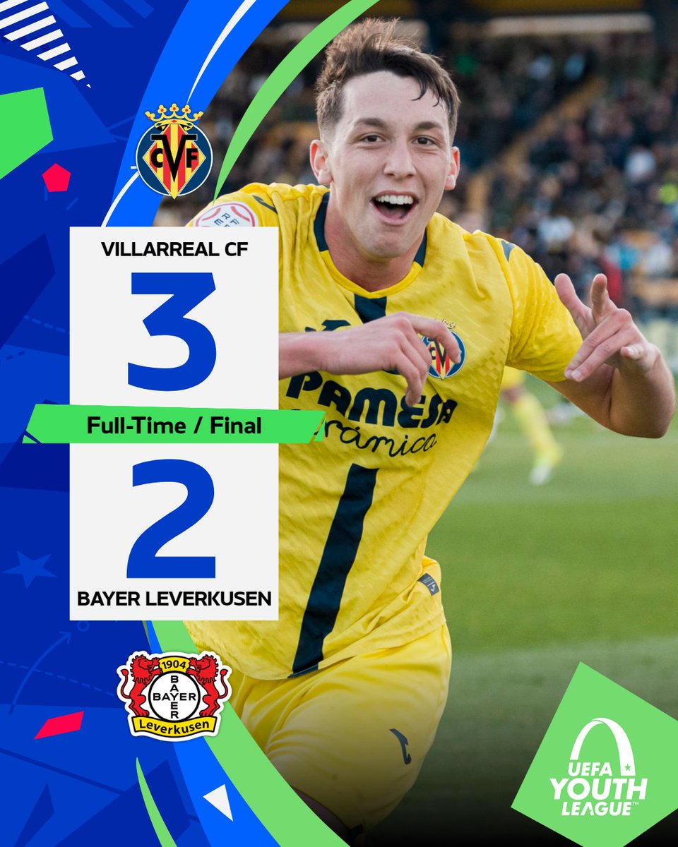 CanteraGrogueta's tweet photo. ¡FINAL Y A OCTAVOS DE FINAL DE LA @UEFAMensYouth!

¡EL VILLARREAL DIO LA VUELTA AL PARTIDO Y SE CUELA, CON TODO MERECIMIENTO, ENTRE LOS 16 MEJORES CON GOLES DE IKER, HUGO LÓPEZ Y BUDESCA!

💛 EN-DA-VANT 💛

@UEFAMensYouth