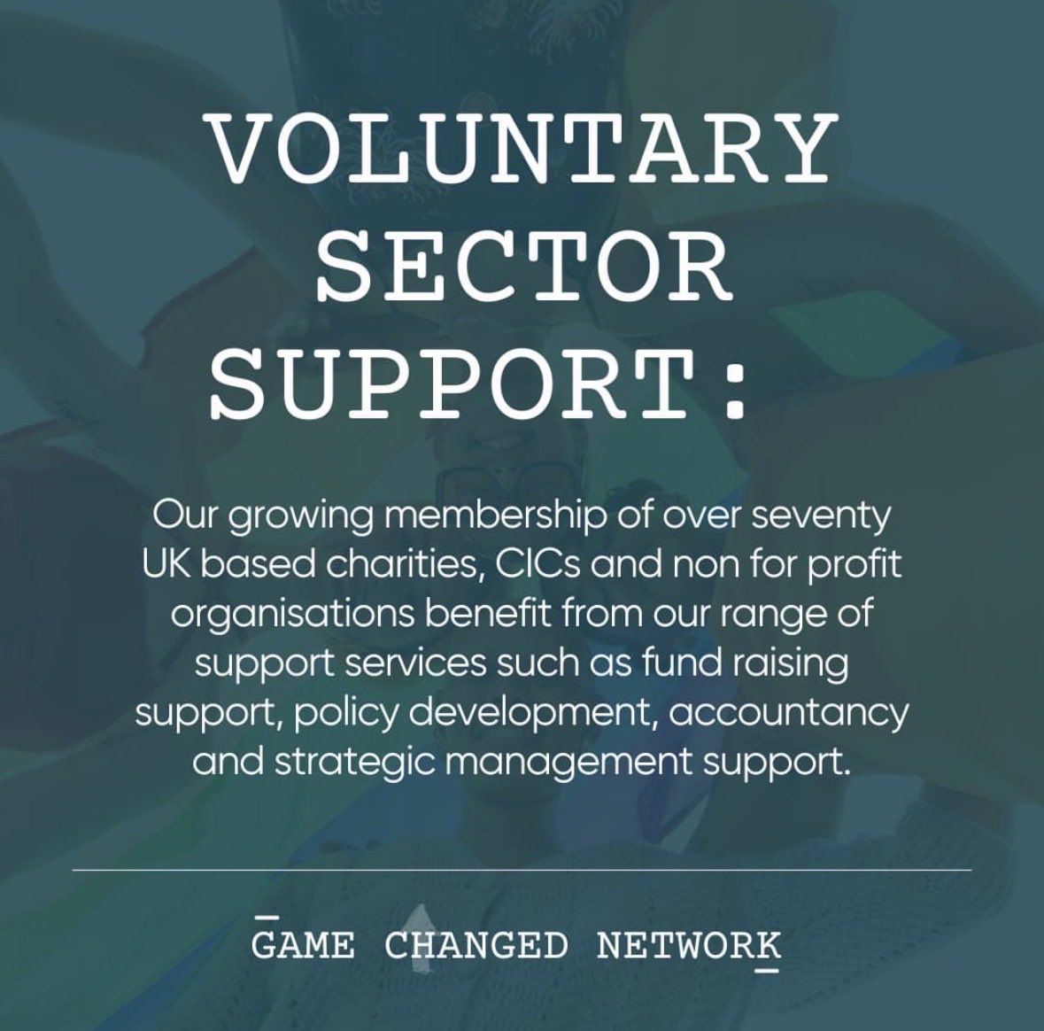 GameChangedCIC's tweet photo. Supporting Change. Empowering Impact.

The Game Changed Network continues to grow — now proudly supporting over seventy UK-based charities, CICs, and not-for-profit organisations.

Our members benefit from a wide range of tailored support services, including:

(1/2) https://t.co/hmswXOTLQB