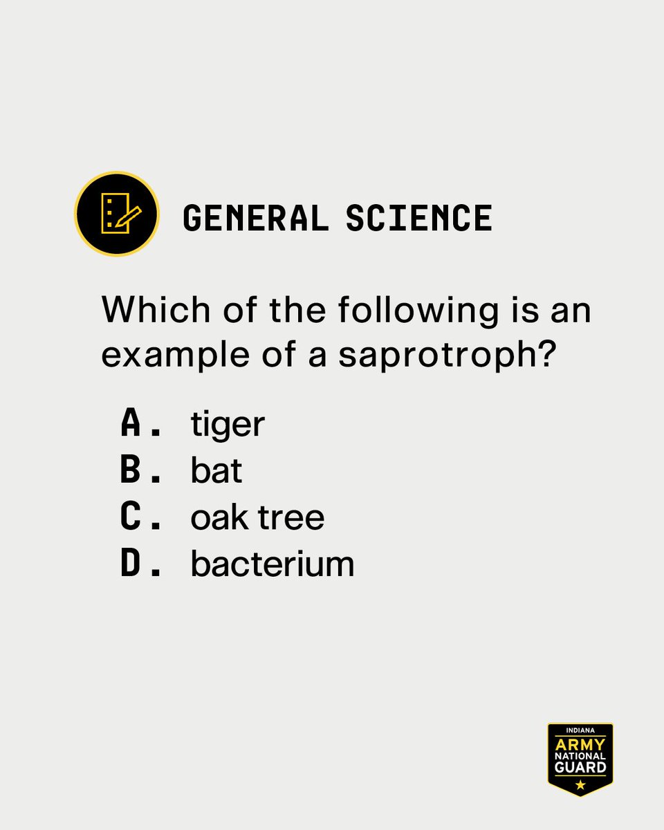 innationalguard's tweet image. Thinking about joining but unsure about the ASVAB? Let’s practice together.  

Comment your answer and tag a friend who should try it too. 

#RecruitingReady #IndianaArmyNationalGuard #GuardStrong