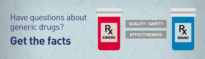 GenericsProject's tweet photo. #DYK? The @FDA's Office of Generic Drugs within the Center for Drug Evaluation in Research ensures high-quality, affordable generic drugs are available to the American public by following a rigorous review process.

Learn more: https://t.co/ZCnGCZ909t https://t.co/zlb5AtViiB