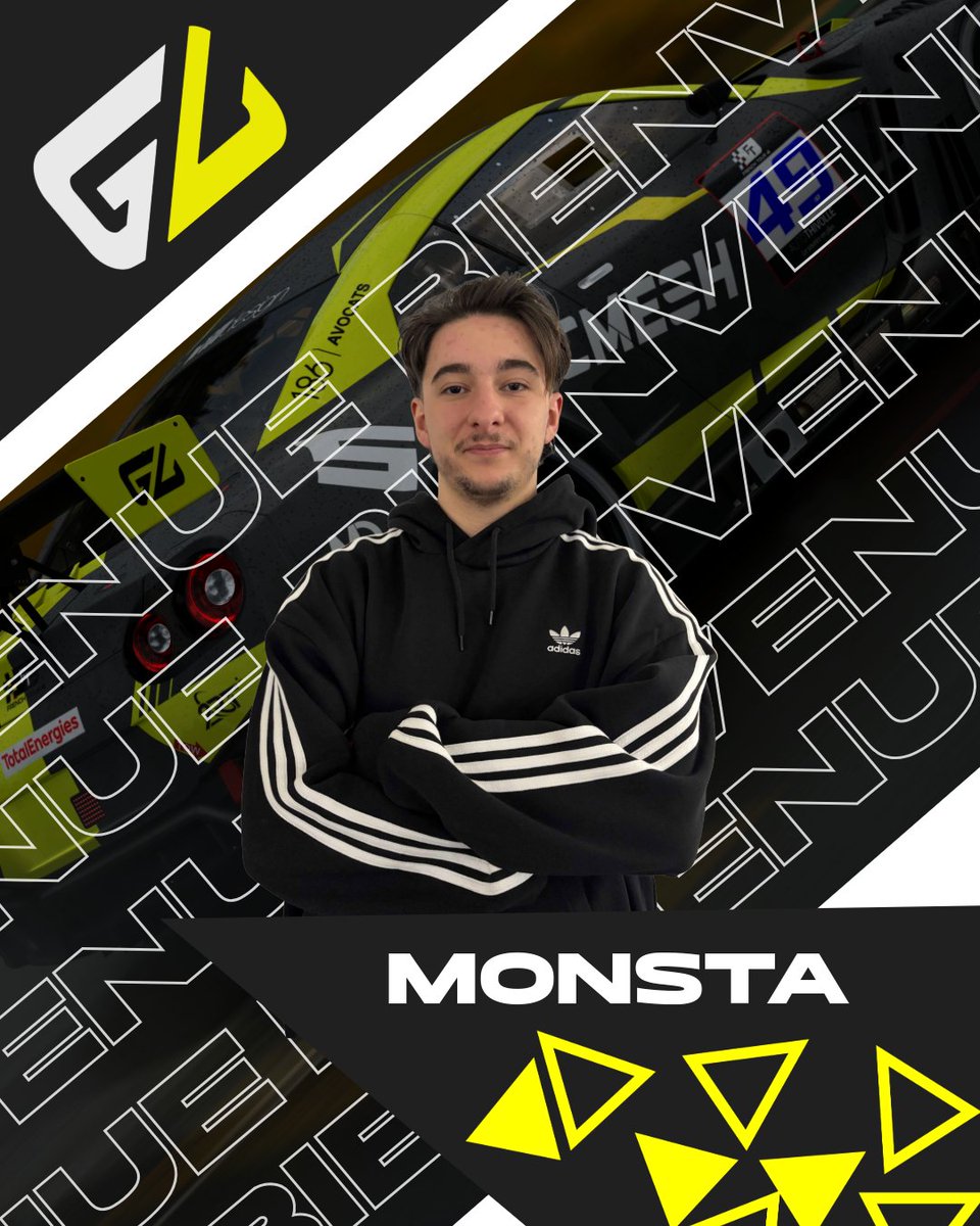 G_Ligue_Esports's tweet photo. ✨ Our 2nd signing for 2026! ✨
Proud to welcome #Monsta28 to our GT7 roster 🏎️🔥
A French Tour winner and multiple-time participant, Monsta will be a key piece in our goals for the new season 💪
Welcome to the team, Matéu! 💛🤍
#GT7 #Simracing #Esport #NewSigning https://t.co/0QHJFYtMmh