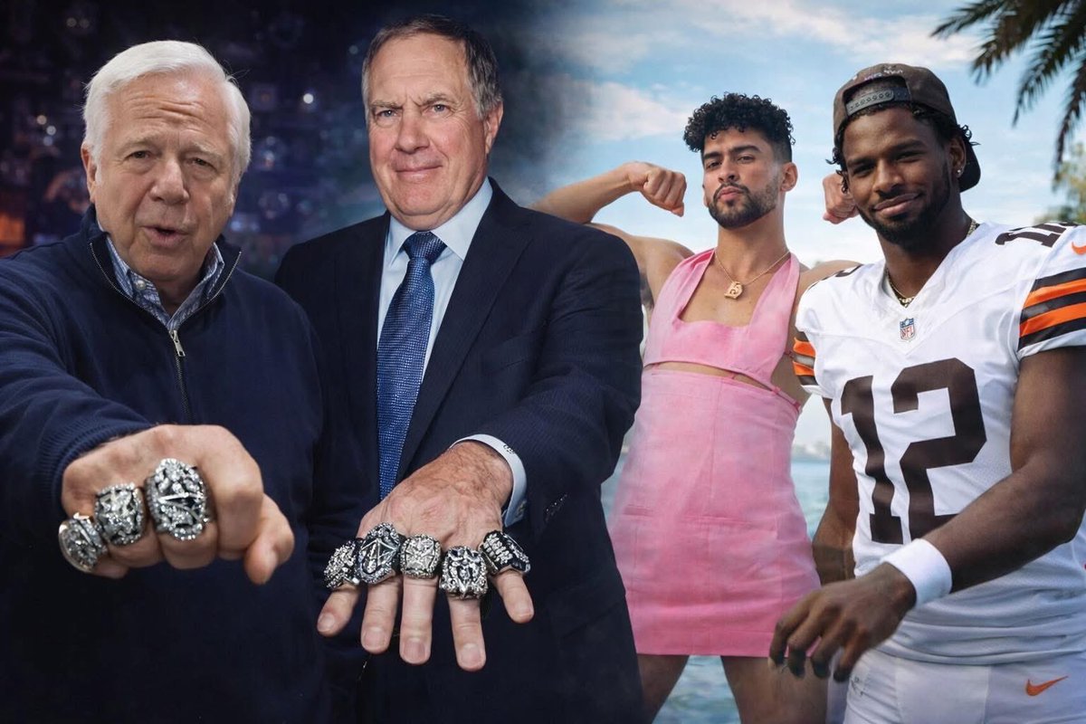 1Nicdar's tweet photo. Boycott the Superbowl!

We live in a world where 6-time Super Bowl champion Robert Kraft and 8-time Super Bowl champion Bill Belichick cannot make the Hall of Fame, but a man who wears a dress and only sing songs in Spanish can perform at the Super Bowl for a majority English-speaking audience and a man who threw more INTs than TDs can make the Pro Bowl.